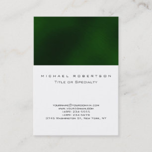 Schlicht Chic Green White Niedlich Business Card Visitenkarte