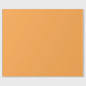 Schlicht Creamy Carrot Orange Color Shade Tone Geschenkpapier (Flach)