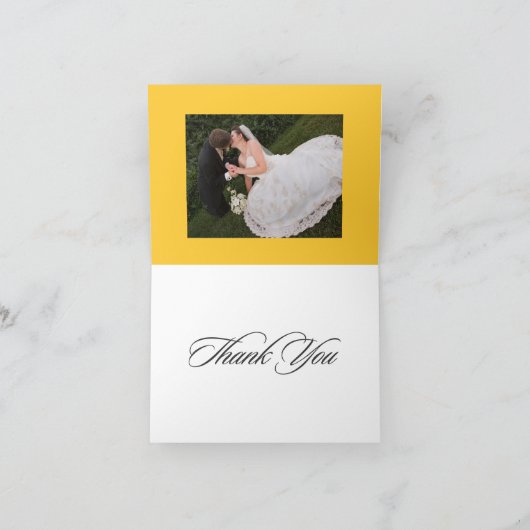 Schlicht Dankeschön-Karten, Hochzeitsmonogramm Dankeskarte (Innenseite)