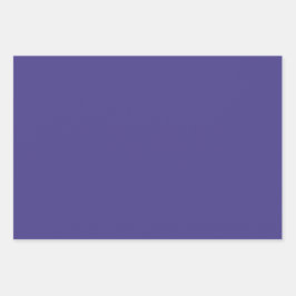 Schlicht Dark Royal Majestät Lila Shades 3 Tones Geschenkpapier Set