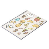 Schlicht Doodle Minimalistisch Food Variation Note Notizblock (Linke Seite)