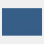 Schlicht dunkelblaue Winternachtshäuschen in  Farb Geschenkpapier Set (Vorderseite 2)