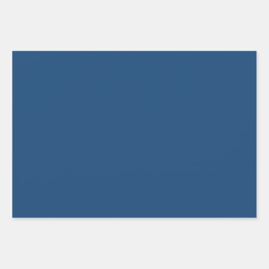 Schlicht dunkelblaue Winternachtshäuschen in Farb Geschenkpapier Set (Vorderseite)