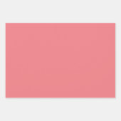 Schlicht dunkles Korallenrosa in fester Farbe Geschenkpapier Set (Vorderseite 2)