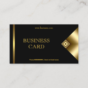 Schlicht Einfach Gold Schwarz Elegante Klasse 4a Visitenkarte