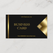 Schlicht Einfach Gold Schwarz Elegante Klasse 4a Visitenkarte (Vorderseite)