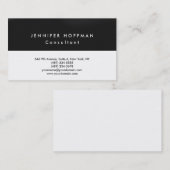 Schlicht Einfach Grau Schwarz-weiß Beruflich Visitenkarte (Vorne/Hinten)