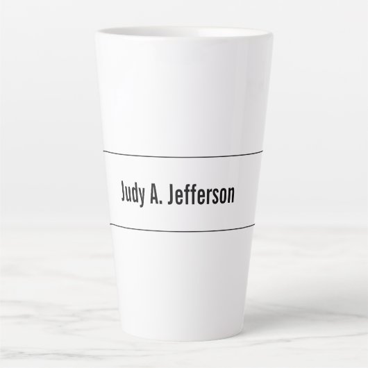 Schlicht Einfach klassisch Minimalistisch Milchtasse (Vorderseite)