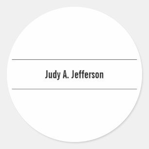 Schlicht Einfach klassisch Minimalistisch Runder Aufkleber