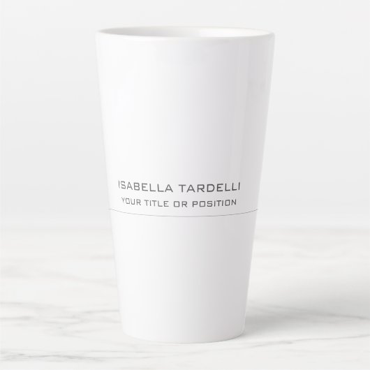 Schlicht Einfach Minimalistisch modern Beruflich Milchtasse (Vorderseite)