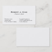 schlicht, einfach weiß visitenkarte (Vorne/Hinten)