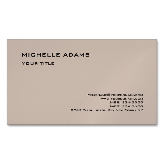 Schlicht einfache Berufliche Moderne Magnetische Visitenkarte (Vorderseite)