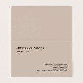 Schlicht einfache Berufliche Moderne Visitenkarten (Außenseite Aufgefaltet)