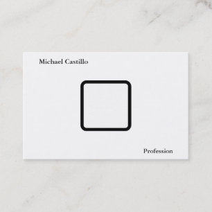 Schlicht Einfache Elegante Schwarz-weiß Minimalist Visitenkarte