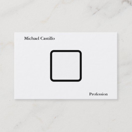 Schlicht Einfache Elegante Schwarz-weiß Minimalist Visitenkarte (Vorderseite)