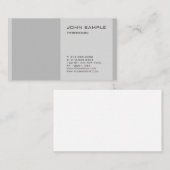 Schlicht Einfache Moderne Beruflich Elegante Grau Visitenkarte (Vorne/Hinten)
