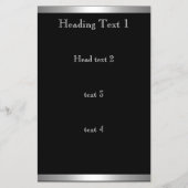 Schlicht Einfache Silber Schwarz-weiß Monogram 4D3 Flyer (Hinten)