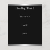 Schlicht Einfache Silber Schwarz-weiß Monogram 4D Flyer (Hinten)