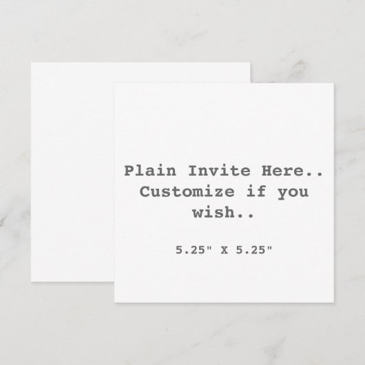 Schlicht einladen.. einladung (Vorne/Hinten)