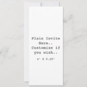 Schlicht einladen.. einladung (Vorderseite)