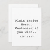 Schlicht einladen.. einladung (Vorne/Hinten)