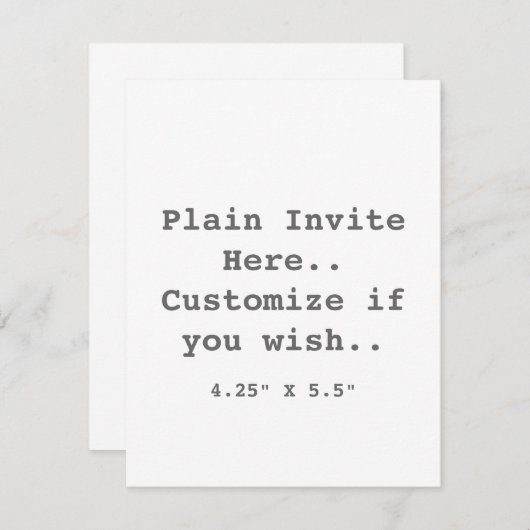 Schlicht einladen.. einladung (Vorne/Hinten)