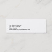 Schlicht Einzigartig Modernes Schwarz-weiß Mini Visitenkarte (Rückseite)