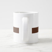 Schlicht Eleganbraun Minimalistisch Jumbo-Tasse (Rückseite)