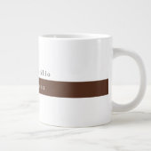 Schlicht Eleganbraun Minimalistisch Jumbo-Tasse (Rechts)