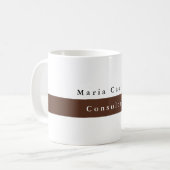 Schlicht Eleganbraun Minimalistisch Kaffeetasse (Vorderseite Links)