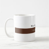 Schlicht Eleganbraun Minimalistisch Kaffeetasse (Links)
