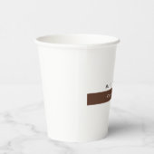 Schlicht Eleganbraun Minimalistisch Pappbecher (Rechts)