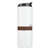 Schlicht Eleganbraun Minimalistisch Thermosbecher (Nach links gedreht)