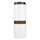 Schlicht Eleganbraun Minimalistisch Thermosbecher (Rückseite)