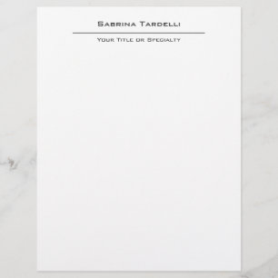 Schlicht Elegant Attraktiv Minimalistisch Briefbogen