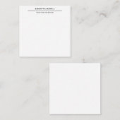 Schlicht Elegant Attraktiv Minimalistisch Mitteilungskarte (Vorne/Hinten)