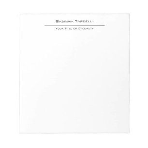 Schlicht Elegant Attraktiv Minimalistisch Notizblock