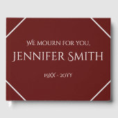 Schlicht & elegant Beerdigung/Gästebuch Gästebuch (Vorderseite)