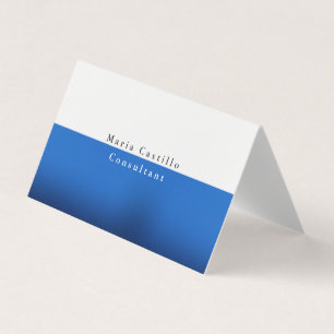 Schlicht Elegant Blau Minimalistisch Visitenkarten