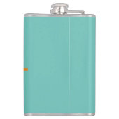 Schlicht Elegant Blue Orange Minimalistisch Modern Flachmann (Rückseite)