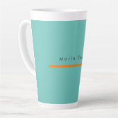 Schlicht Elegant Blue Orange Minimalistisch Modern Milchtasse (Linke Ecke)