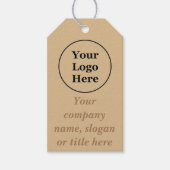 Schlicht, elegant braun geschenkanhänger (Vorderseite)