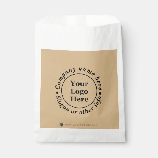 Schlicht, elegant braun geschenktütchen (Vorderseite)