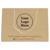 Schlicht, elegant braun große geschenktüte (Vorderseite)