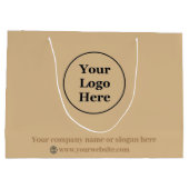 Schlicht, elegant braun große geschenktüte (Rückseite)