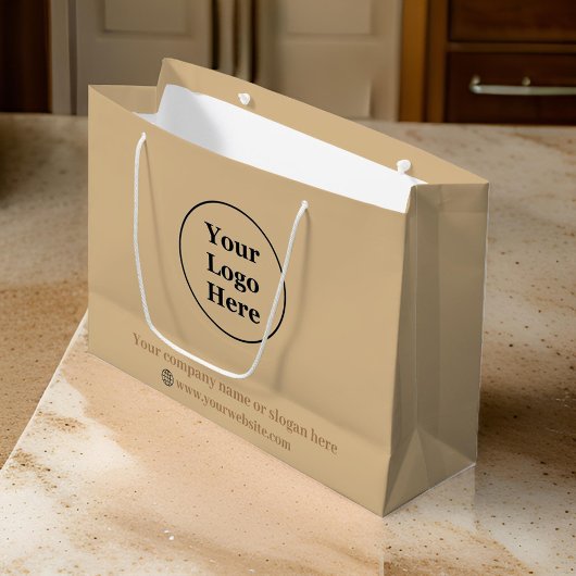 Schlicht, elegant braun große geschenktüte