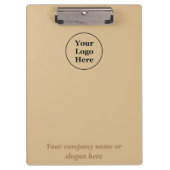 Schlicht, elegant braun klemmbrett (Vorderseite)