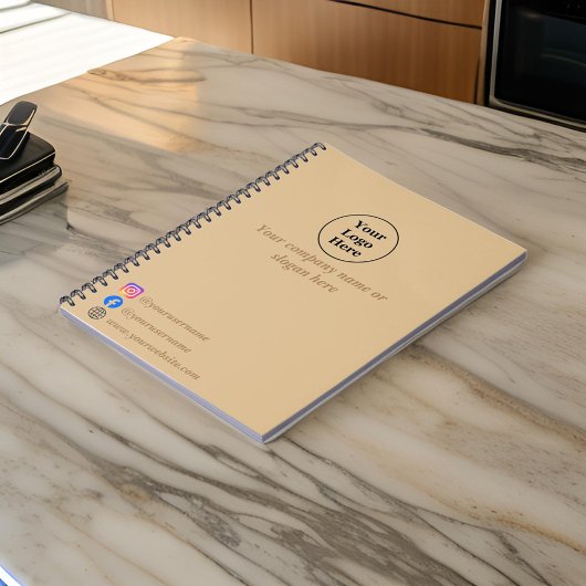 Schlicht, elegant braun notizblock