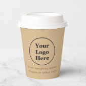 Schlicht, elegant braun pappbecher (Vorderseite)