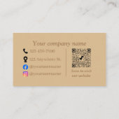 Schlicht, elegant braun rabattkarte (Rückseite)